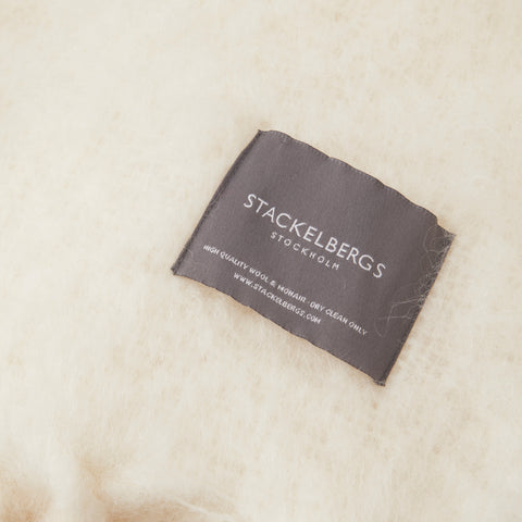 Luxury Throw Mohair Blanket - White - Stackelbergs - Playoffside.com