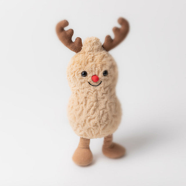 ぬいぐるみ  Amuseables Peanut Reindeer Jellycat Amuseables Peanut Reindeer - Festive Gift Shop Toy
