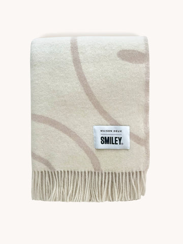 Smiley Blanket Available in 2 Colors - Natural - Maison Deux - Playoffside.com