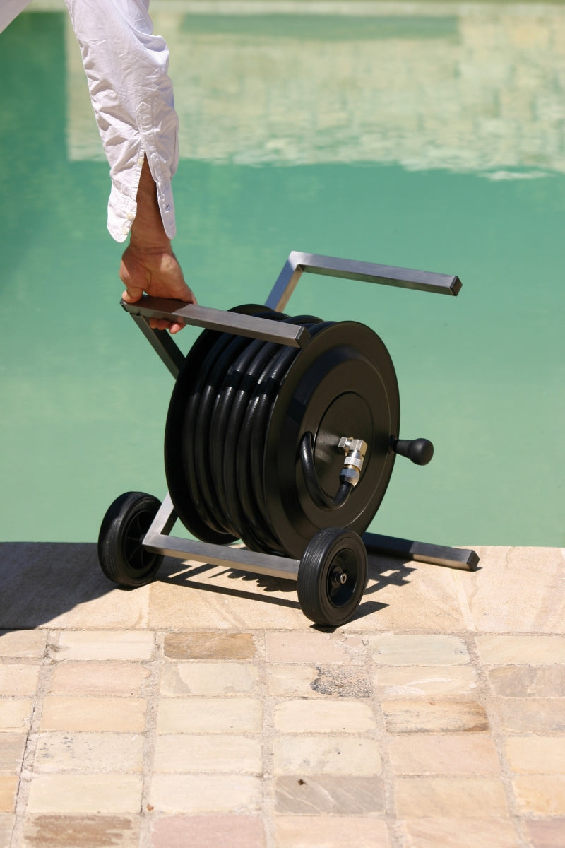 Stainless steel garden hose reel - ROLLX - TRADEWINDS atelier