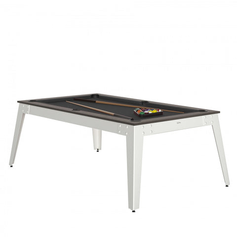 Steel Pool Table - Anthracite / white / Grey Cloth / With Top - Rene Pierre - Playoffside.com