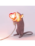 Mouse Table Lamp With Lightbulb Available in 3 Styles - Heart Lightbulb - Seletti - Playoffside.com