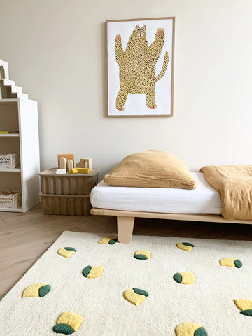 Lemon Rug For Kid's Bedroom Available in 2 Sizes - 200 x 300cm - Maison Deux - Playoffside.com