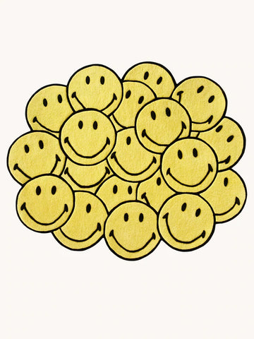 Smiley Bunch Rug For Kids Room & Living Areas - Yellow - Maison Deux - Playoffside.com