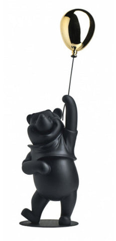 Winnie the Pooh 55cm Figurine - Matt Black & Gold - LeblonDelienne - Playoffside.com