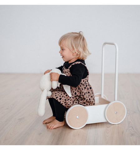 Minimalistic & Wooden Baby Walkers Available in 2 Colours - White - Ooh Noo - Playoffside.com