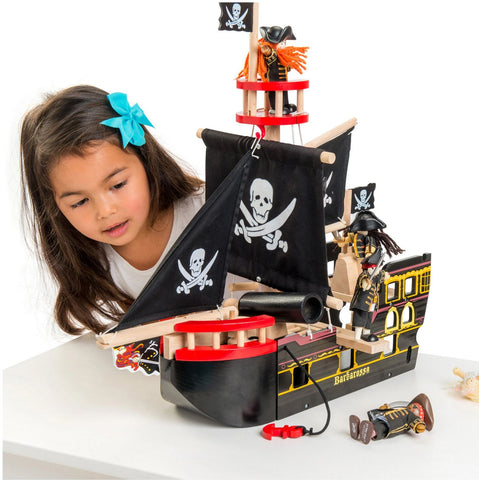 Barbarossa Wooden Pirate Ship Suitable for Children from 3 years - Default Title - Le Toy Van - Playoffside.com