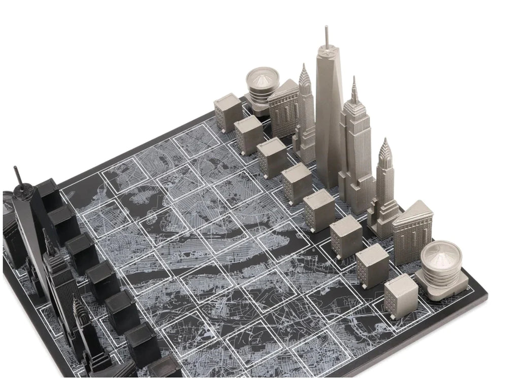 Experience the Elegance of Skyline Metal Chess Set