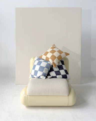 Checkerboard Cushion Available in 4 Colors