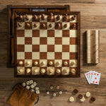 Heirloom Chess and Backgammon 7-in-1 Set