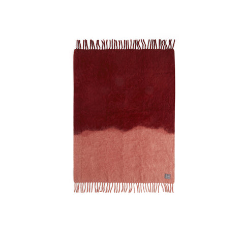 Luxury Kid Mohair Blanket Dip Dyed - Antique Rose & Brick - Stackelbergs - Playoffside.com
