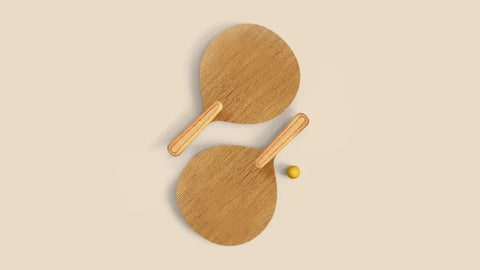 Wooden Beach Paddle Set