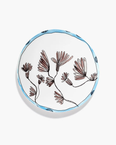 Porcelain Serving Plates Midnight Flowers - Camelia Aubergine / Small - Serax - Playoffside.com