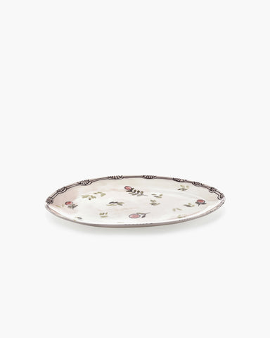Porcelain Oval Plates Midnight Flowers by Marni - Mirtillo Nude / Small - Serax - Playoffside.com