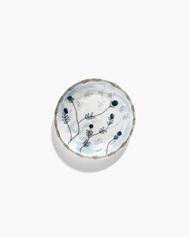 Porcelain Small Deep Floral Plates - Mirtillo Tea - Serax - Playoffside.com