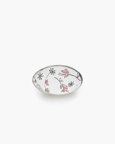 Porcelain Medium Low bowl Midnight Flowers - Fiore Rosa - Serax - Playoffside.com