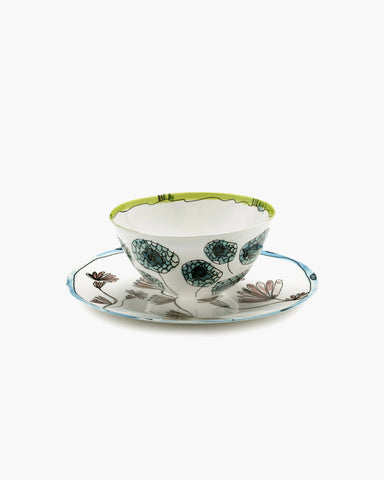 Porcelain Floral Bowls Available in 3 Sizes - Milk Midnight / Small - Serax - Playoffside.com