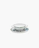 Porcelain Soup Bowls Midnight Flowers - Mirtillo Tea / With Saucer - Serax - Playoffside.com