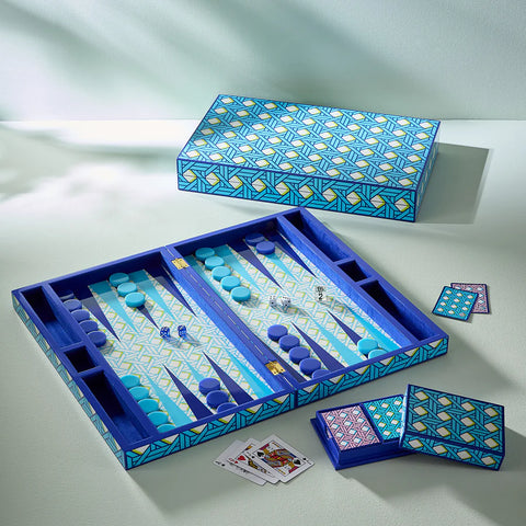 Basketweave Backgammon Set