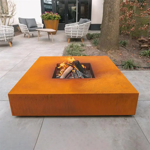 QUAD Square Fire Pit with Grill