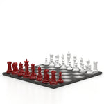 Wooden Chess Set Series Red VS White - Gradient Marble - Neochess - Playoffside.com