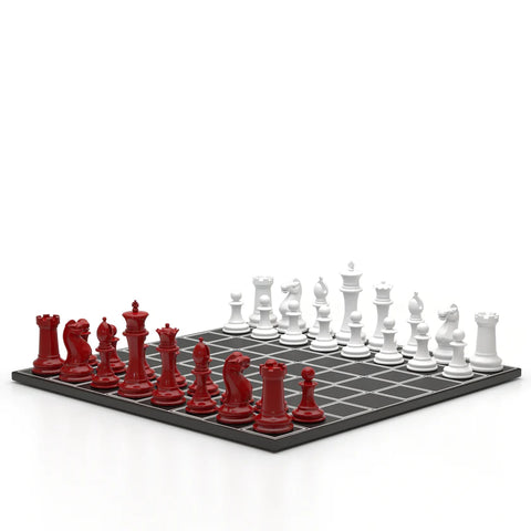 Wooden Chess Set Series Red VS White