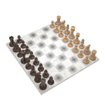 Marble Chess Set Light Wood VS Dark Wood - Gradient Marble - Neochess - Playoffside.com