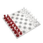 Wooden Chess Set Series Red VS White - Gradient Marble - Neochess - Playoffside.com