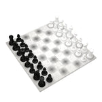 Metal Chess Set White VS Black - Gradient Marble / Matt - Neochess - Playoffside.com
