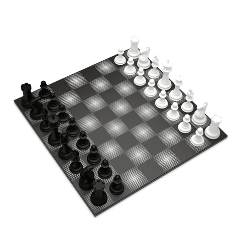 Metal Chess Set White VS Black