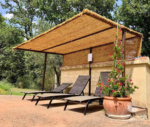 Simple Weaving Pergola Sun Shade