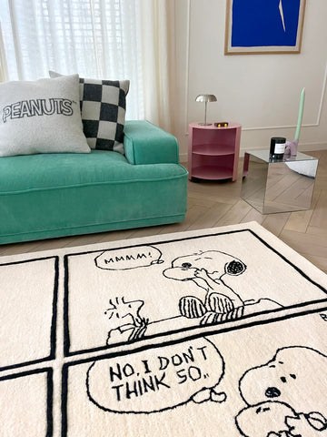 Snoopy Rug Comic Doughnut – Peanuts-Inspired Wool Rug