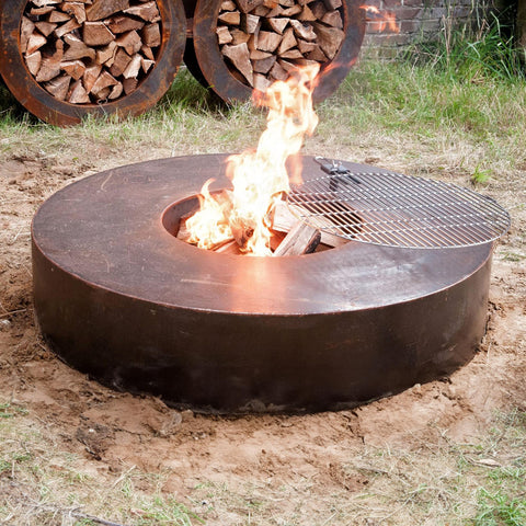 RONDE Fire Pit Bowl with Grill