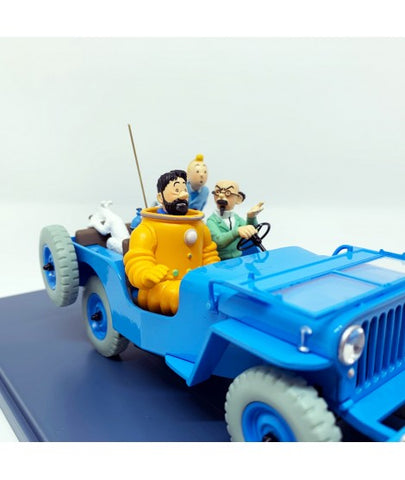 Tintin Blue Jeep 1:24 Scale