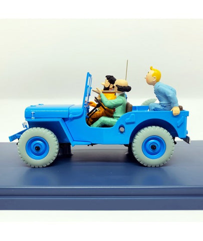 Tintin Blue Jeep 1:24 Scale