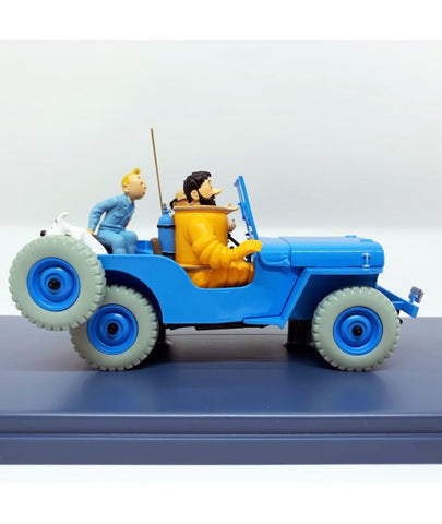 Tintin Blue Jeep 1:24 Scale
