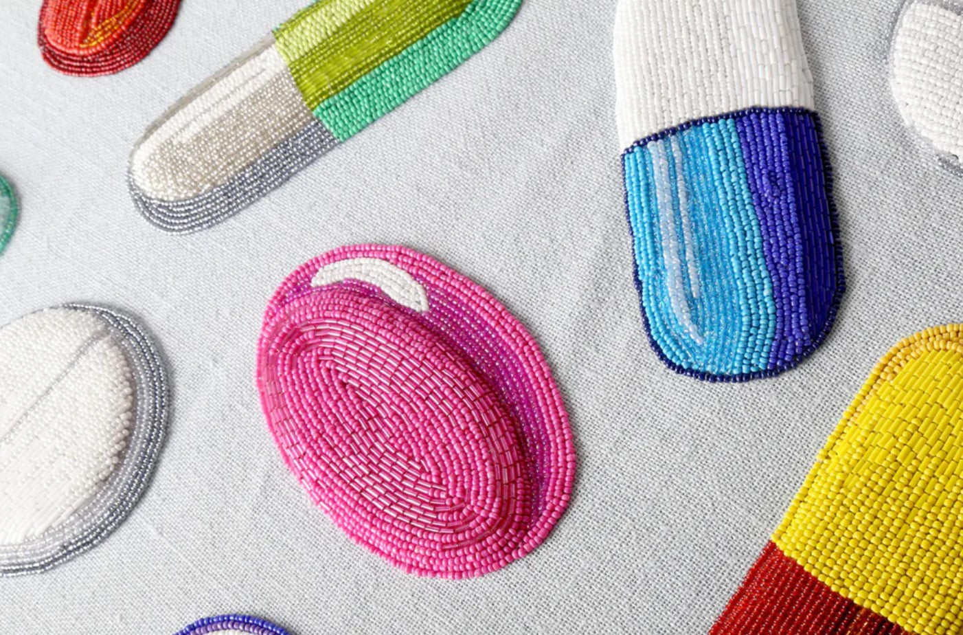 Luxury design Happy Pills Pillow – - Main Image