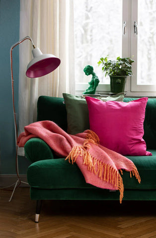 Mohair-Decke Rolled Fringe