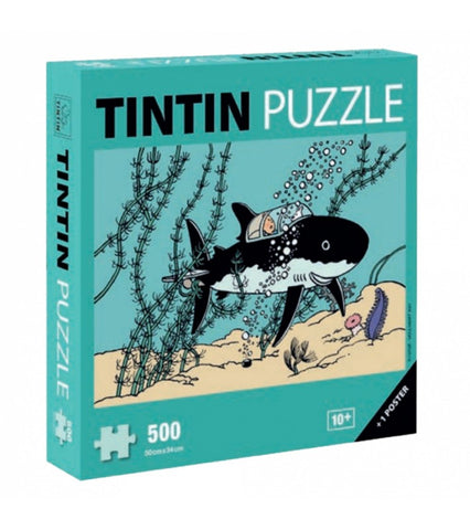 500 Piece Puzzle Tintin Shark Submarine