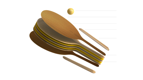 Wooden Beach Paddle Set