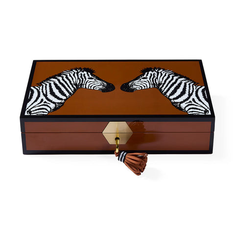 Zebra Lacquer Jewelry Box