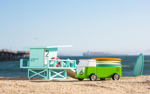 Candylab - Beach Wooden Bus Model Available in 3 Colours - Ocean - Playoffside.com