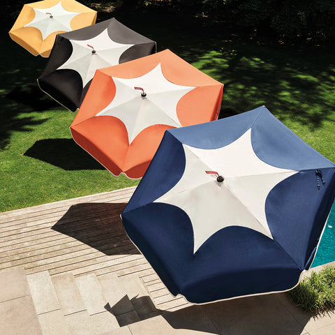 Sunshady Luxury Vintage Parasol Available in 4 Colors - Without Parasol Base / Pumpkin Orange - Fatboy - Playoffside.com