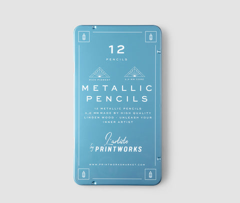 Metallic Pencils 12-Set - Default Title - PrintWorksMarket - Playoffside.com
