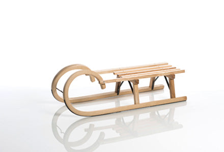 Wooden Horned Design Sled Available in 2 Sizes - 100 - Sirch - Playoffside.com