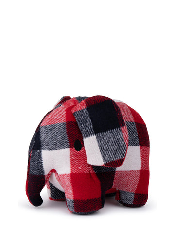 Red Checkered Elephant Corduroy