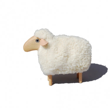 White Sheep for Decoration with Real Wool – Playoffside.com