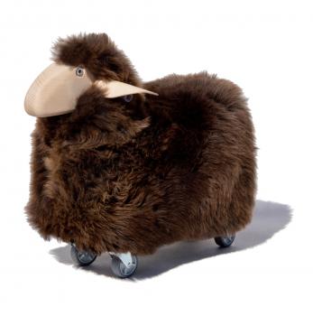Furry Decorative Sheep On Wheels Available in 4 Colors - Brown - Meier Germany - Playoffside.com