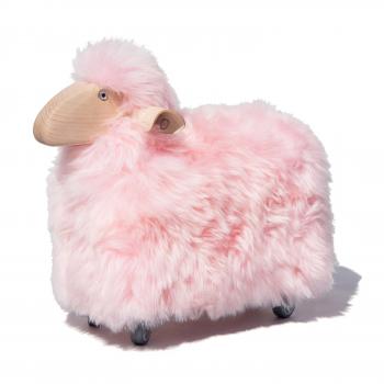Furry Decorative Sheep On Wheels Available in 4 Colors - Pink - Meier Germany - Playoffside.com