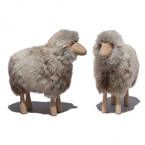 Grey-Brown Sheep Figurine Natural Wool - Default Title - Meier Germany - Playoffside.com